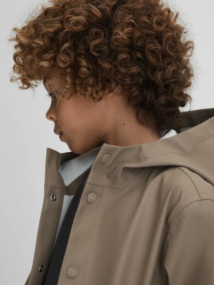 REISS Coats and Jackets Children Water Repellent Hooded Coat Stone