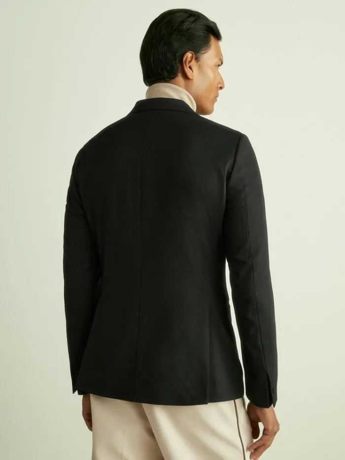 REISS Coats and Jackets Men DoubleBreasted Hopsack Tuxedo Jacket Black