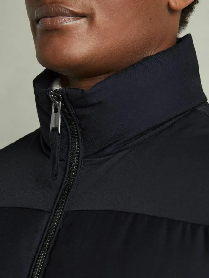 REISS Coats and Jackets Men Patch Pocket Quilted Gilet Navy