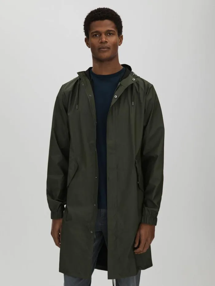 REISS Coats and Jackets Men Rains Fishtail Parka Dark Green