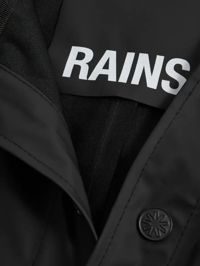 REISS Coats and Jackets Men Rains Longline Hooded Raincoat Black