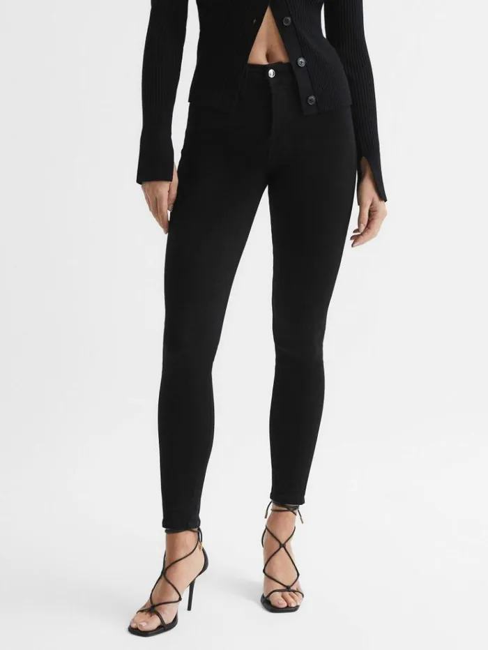 REISS Denim Women Good American Skinny Fit Jeans Black