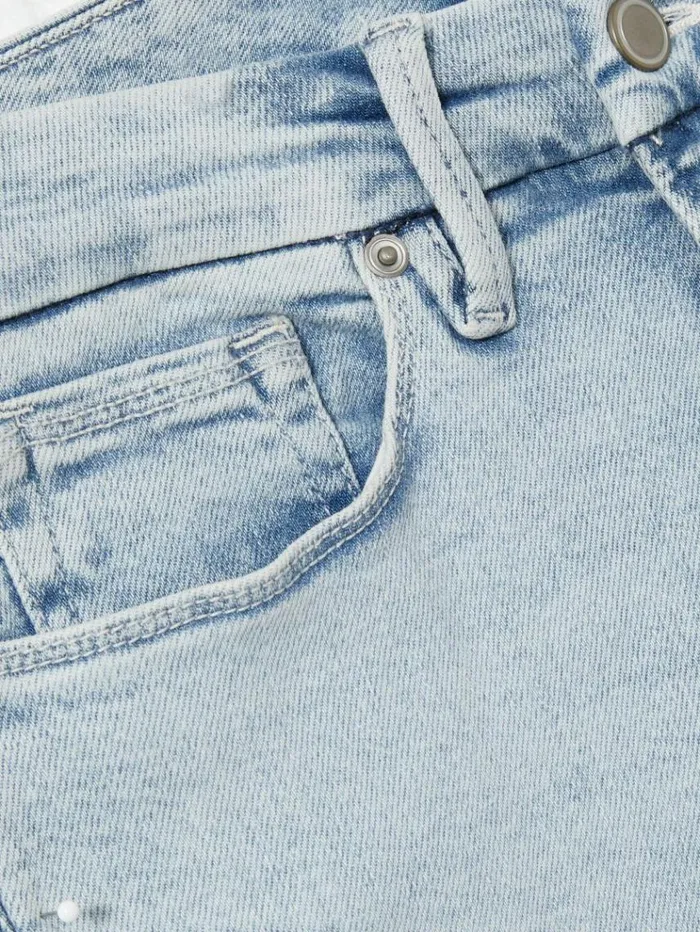 REISS Denim Women Good American SplitHem Skinny Jeans Light Blue