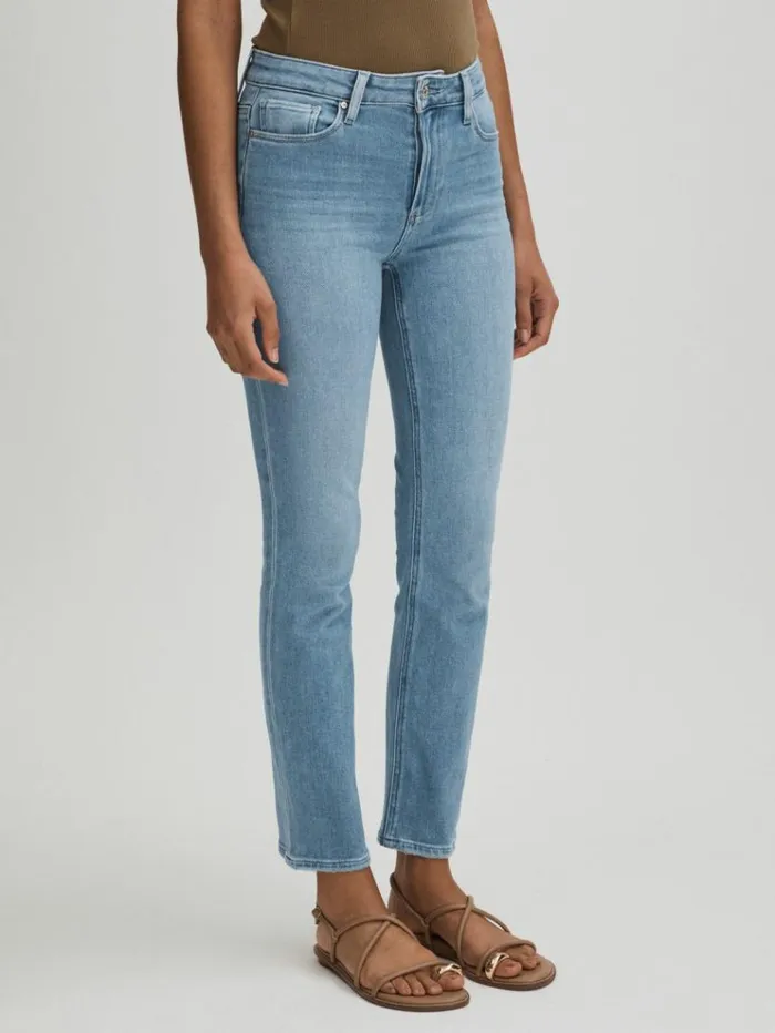 REISS Denim Women Paige High Rise Straight Leg Jeans Canvases Blue