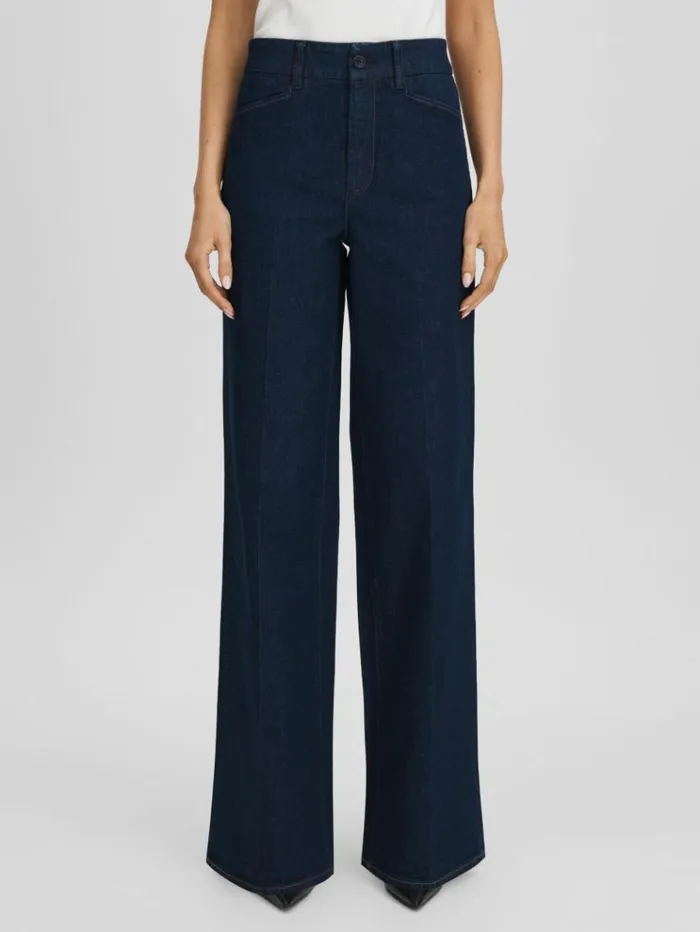 REISS Denim Women Paige High Rise Wide Leg Jeans Edinburgh