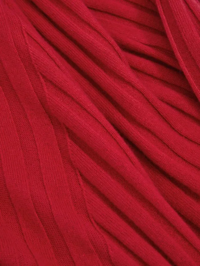REISS Dresses Children Knitted Roll Neck Dress Red