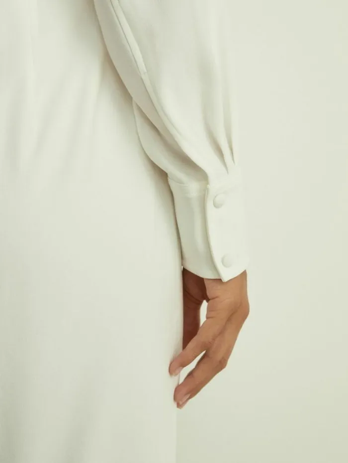 REISS Dresses Women PlungeNeck Crepe Maxi Dress White