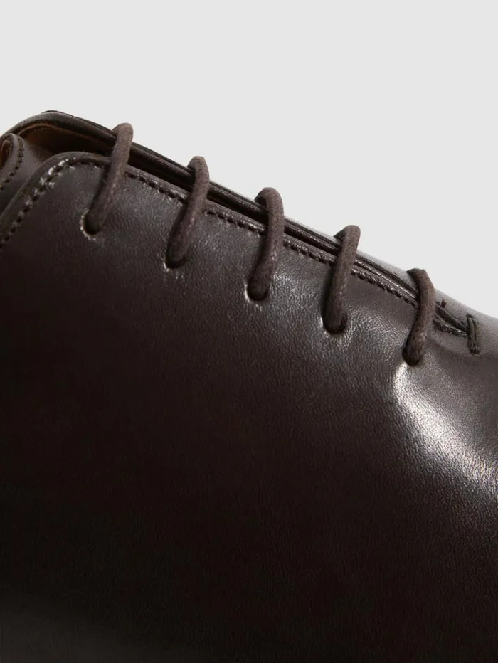 REISS Formal Shoes Men Leather LaceUp Shoes Dark Brown