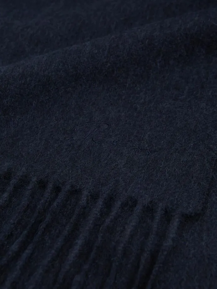REISS Hats Gloves and Scarves Men Cashmere Blend Scarf Navy