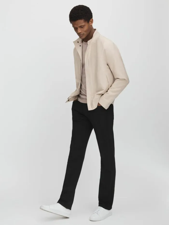 REISS Jeans Men Paige Straight Leg Jeans Black Shadow