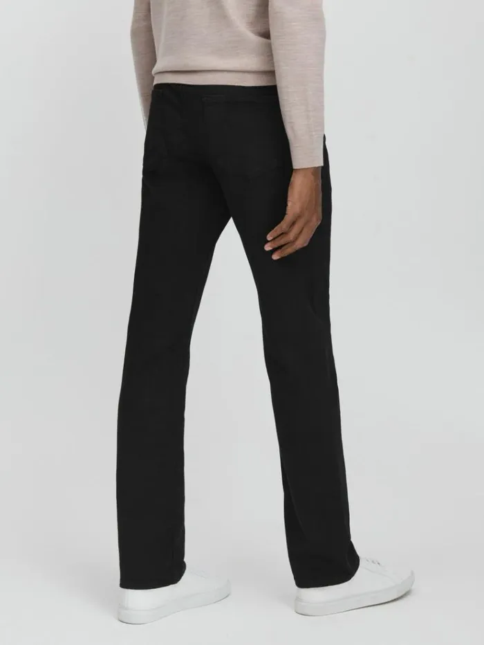 REISS Jeans Men Paige Straight Leg Jeans Black Shadow