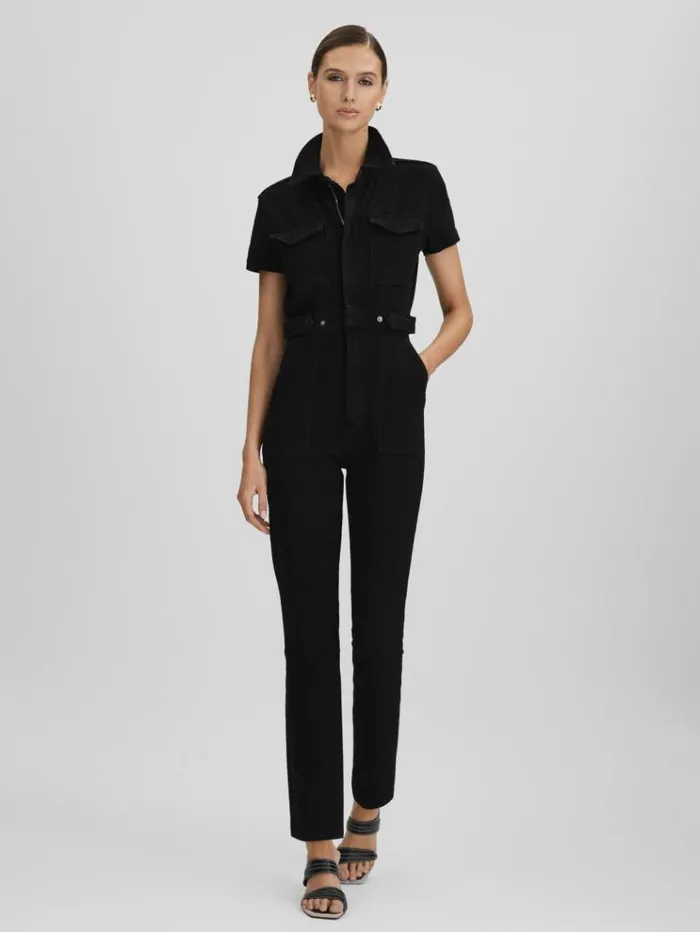 REISS Jumpsuits and Rompers Women Good American Denim Jumpsuit Black