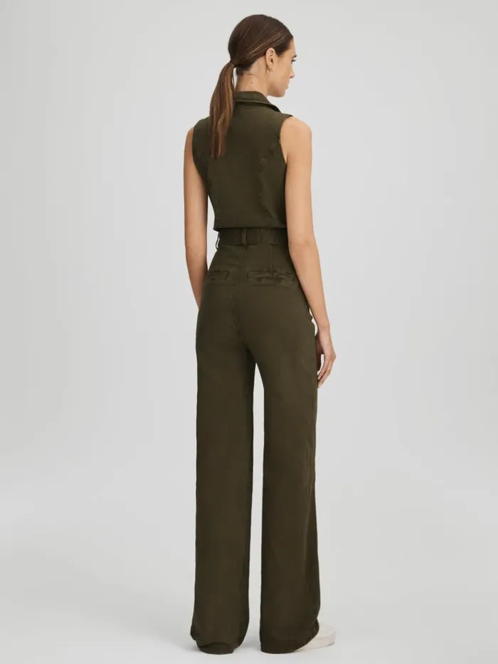 REISS Jumpsuits and Rompers Women Paige Denim Jumpsuit Olive