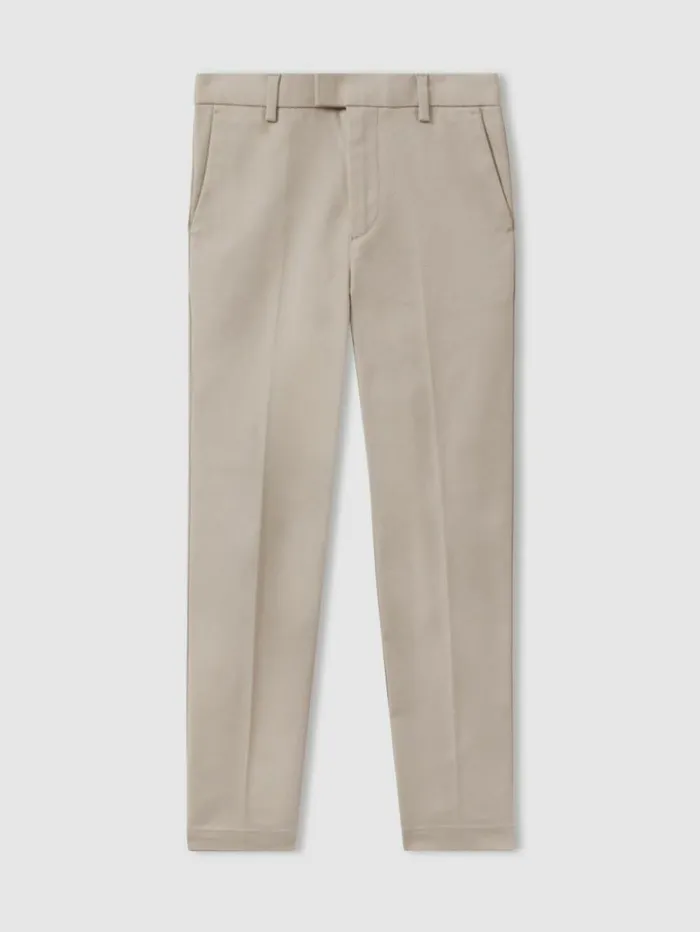 REISS Pants Children Slim Fit Chinos Stone