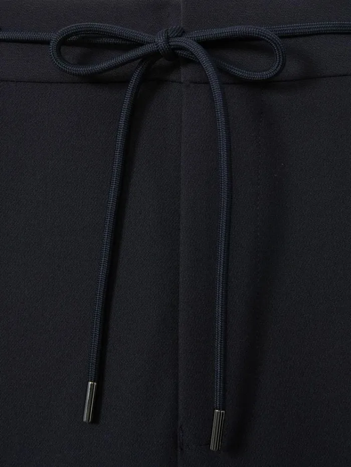 REISS Pants Men Relaxed Contrast Pipe Detail Trousers Navyivory Stripe