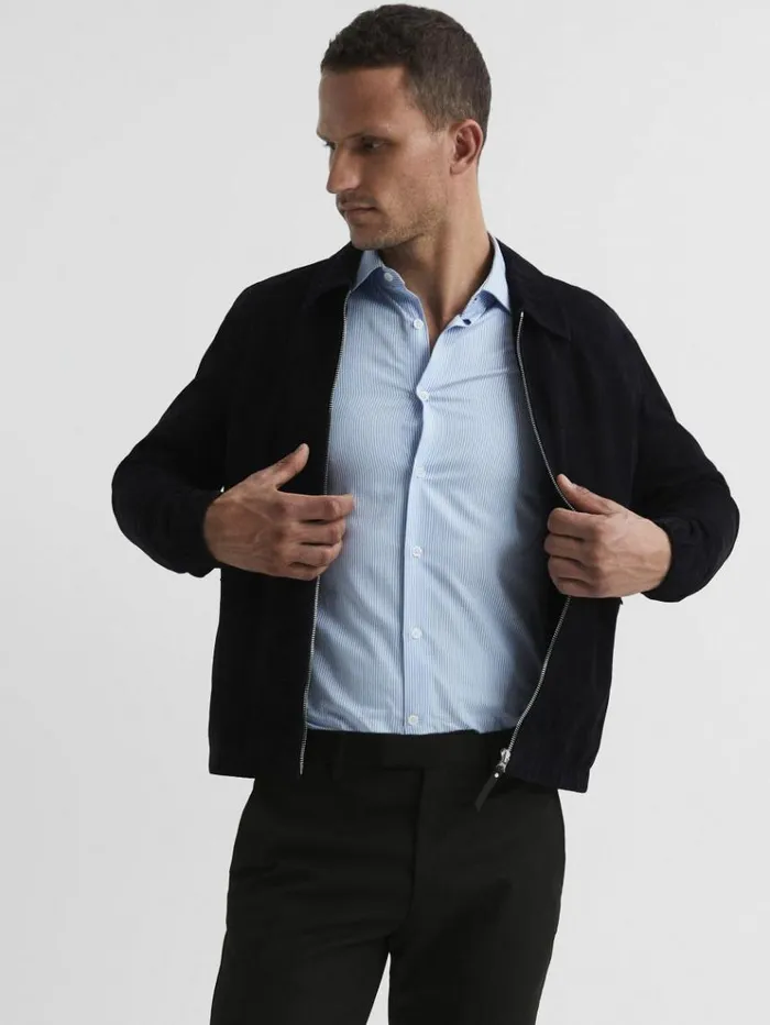 REISS Pants Men Slim Fit Chinos Black