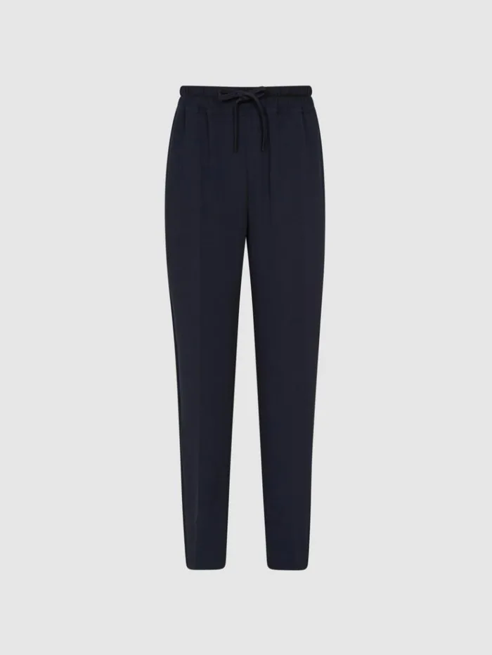 REISS Pants Women Pull On Trousers Navy