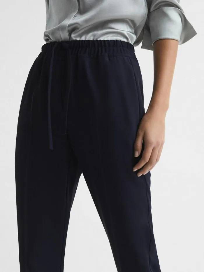 REISS Pants Women Pull On Trousers Navy