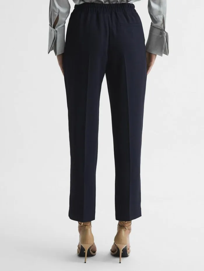 REISS Pants Women Pull On Trousers Navy