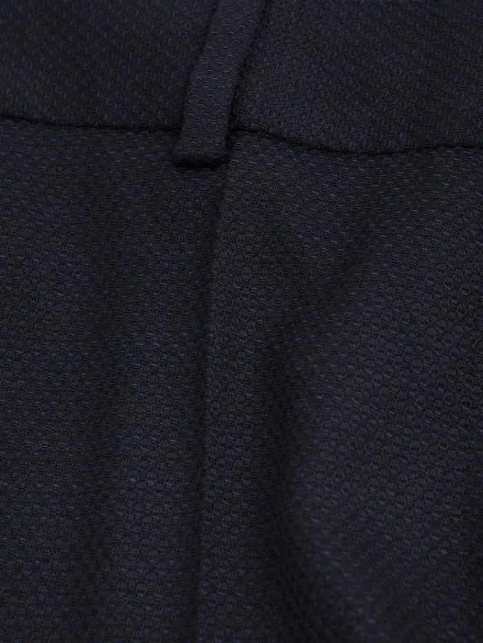REISS Pants Women Textured Slim Fit Suit Trousers Navy