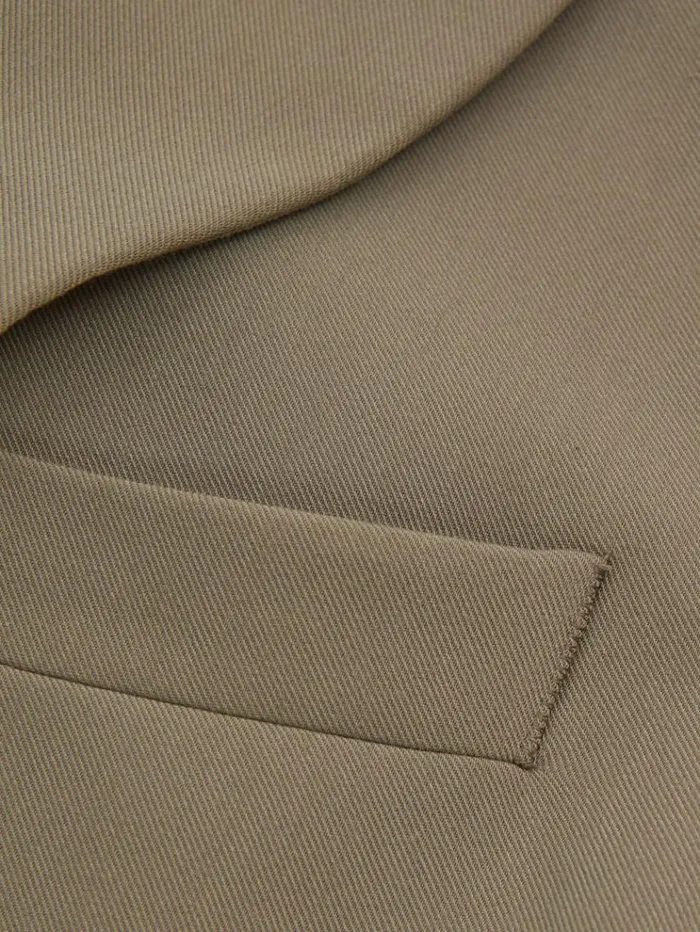 REISS Petite Women Double Breasted Longline Suit Waistcoat Khaki