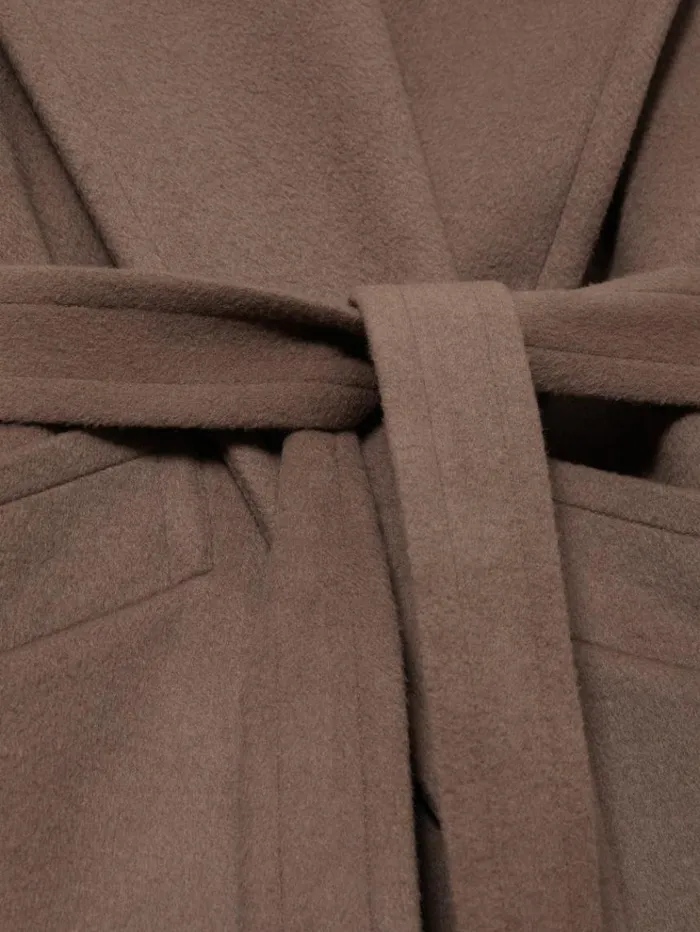 REISS Petite Women WoolBlend Blindseam Coat Mink Neutral