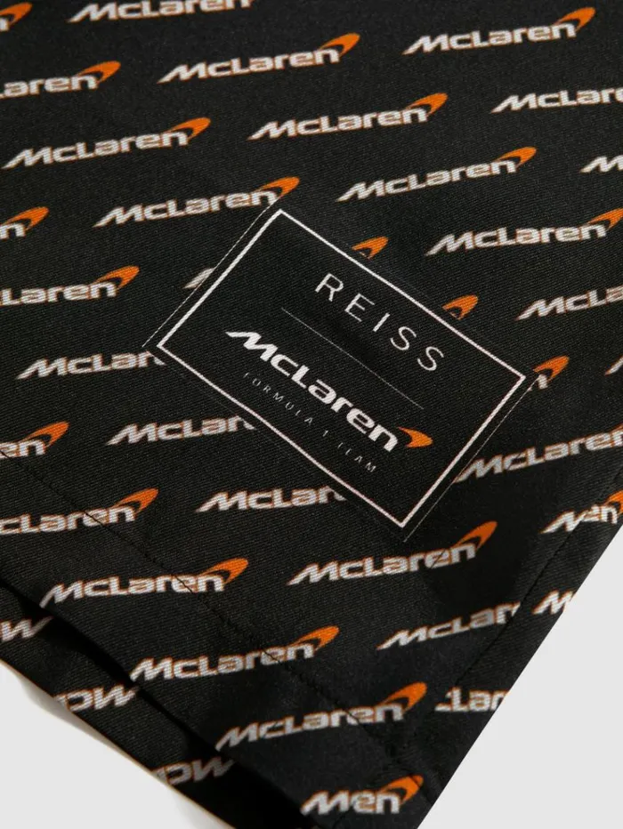 REISS Reiss X Mclaren F1 Team Children McLaren F1 Silverstone Cuban Collar Shirt Black Multi
