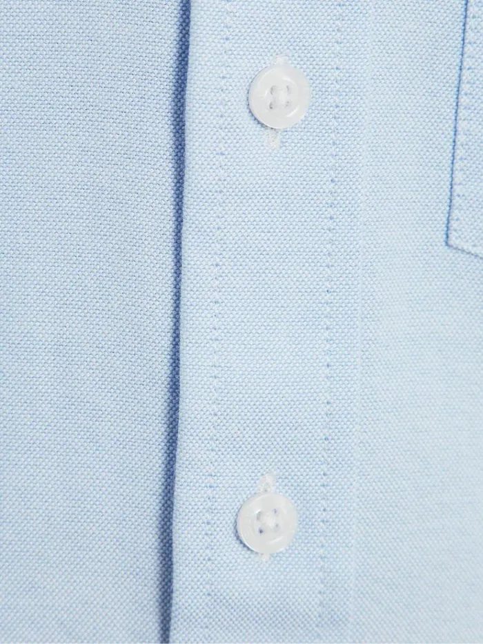 REISS Shirts Children Slim Fit ButtonDown Oxford Shirt Soft Blue