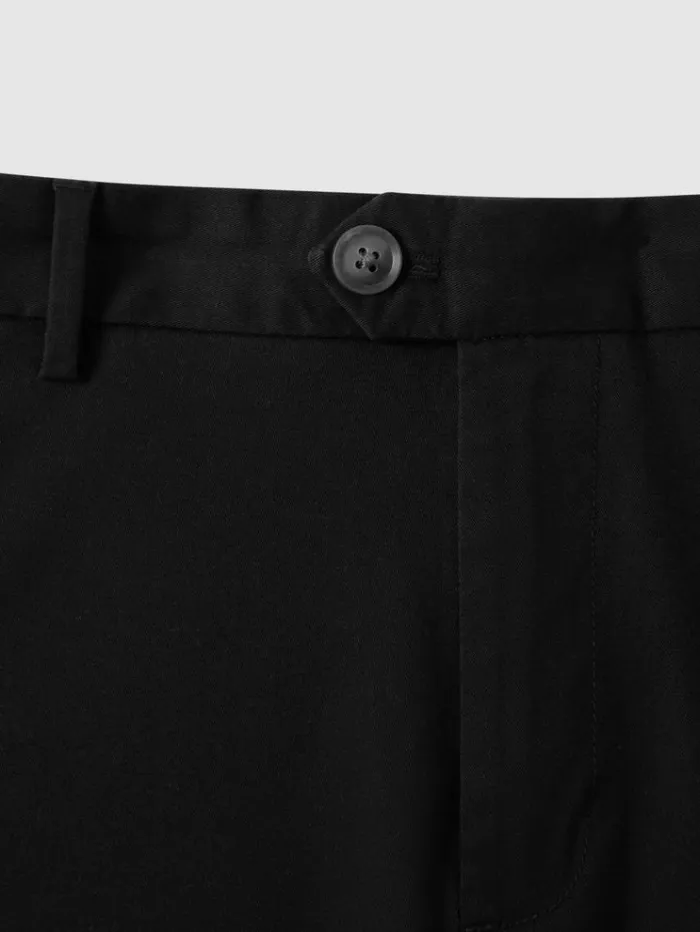 REISS Shorts Men Modern Fit Cotton Blend Chino Shorts Black