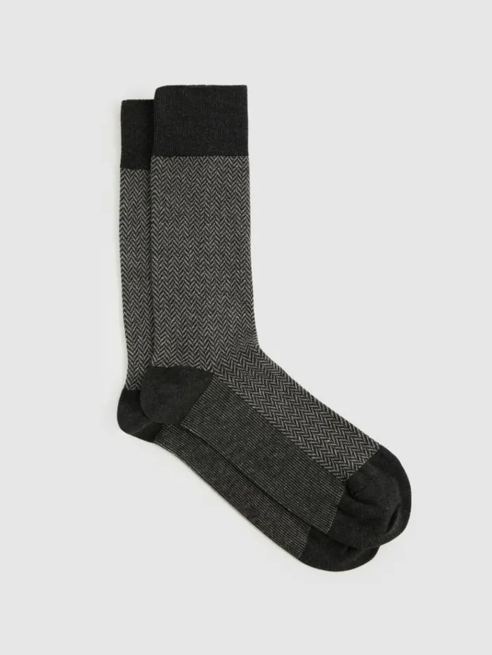 REISS Socks and Underwear Men Cottonblend Socks Charcoalgrey