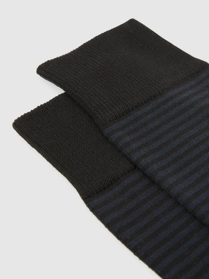 REISS Socks and Underwear Men Striped Socks Blacknavy