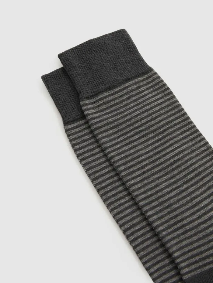 REISS Socks and Underwear Men Striped Socks Charcoalgrey