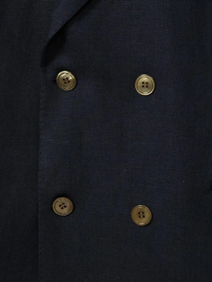 REISS Suits and Tailoring Men Oscar Jacobson Wool Double Breasted Blazer Navy