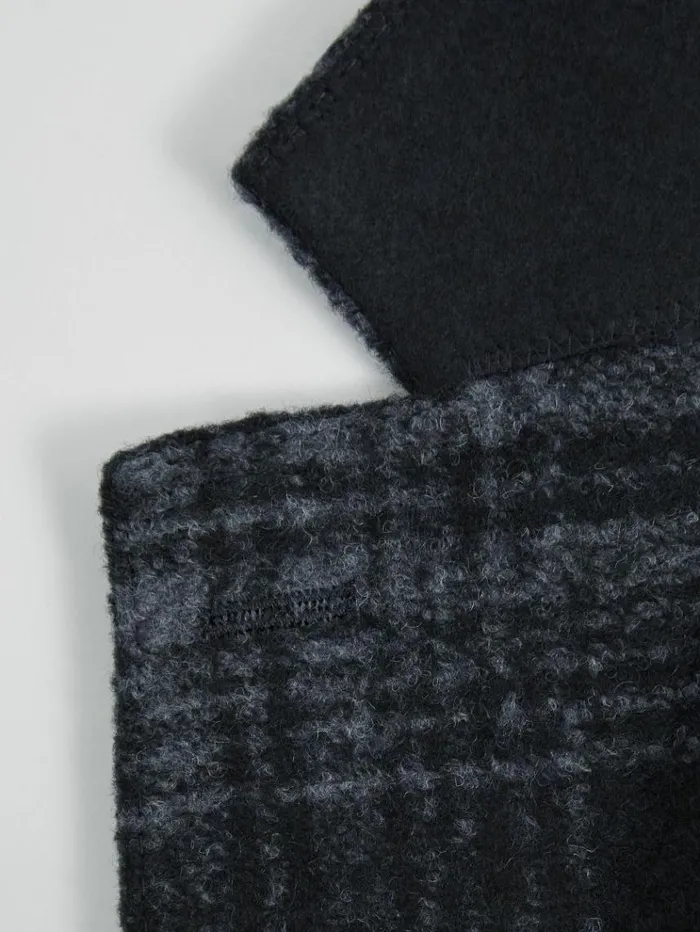 REISS Suits and Tailoring Men Single Breasted Checked Blazer With Wool Navy