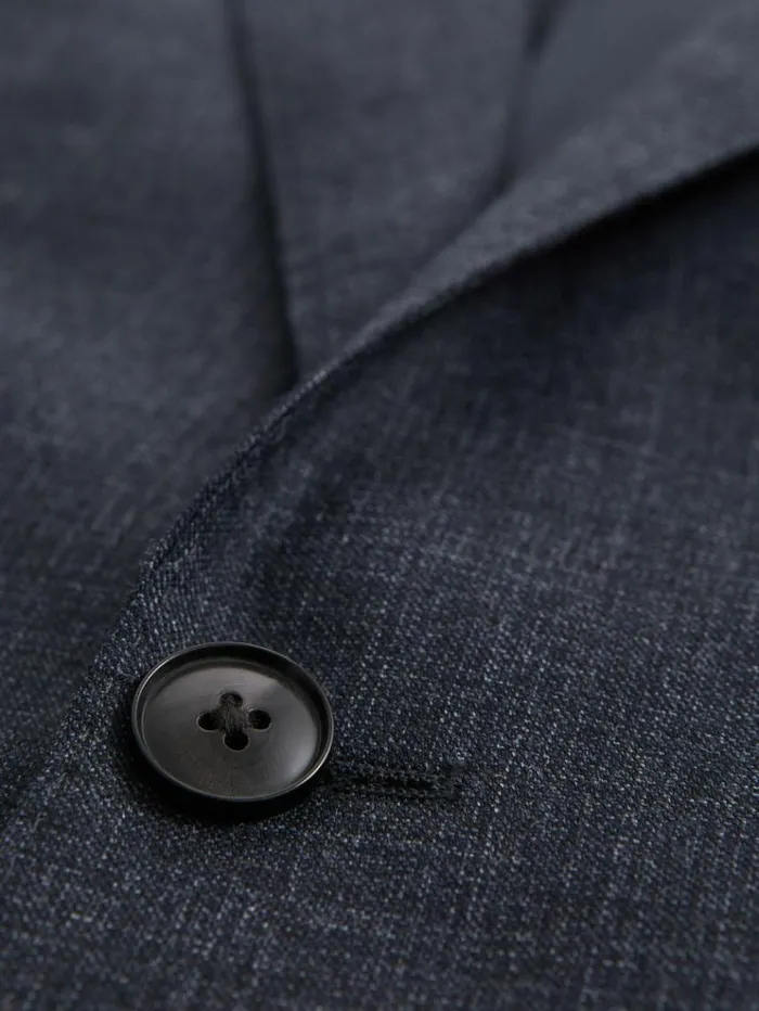 REISS Suits and Tailoring Men Slim Fit Wool Textured Single Breasted Blazer Navy