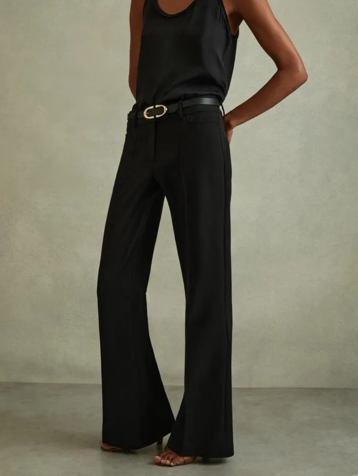 REISS Suits and Tailoring Women Flared Suit Trousers Black