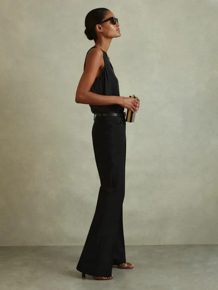 REISS Suits and Tailoring Women Flared Suit Trousers Black