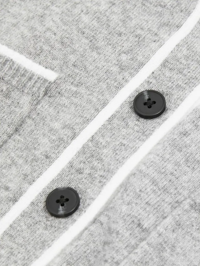 REISS Sweaters Children Relaxed WoolCashmere Cardigan Grey