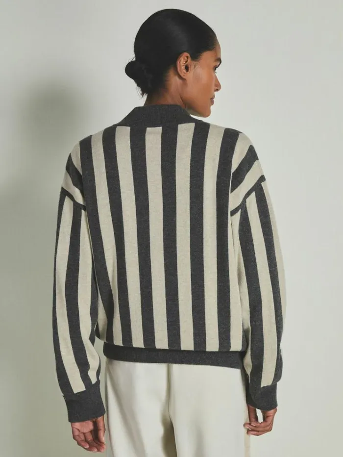 REISS Sweaters WomenMen Reiss Les 100 Ciels Wool And Cashmere Cardigan Charcoalcream