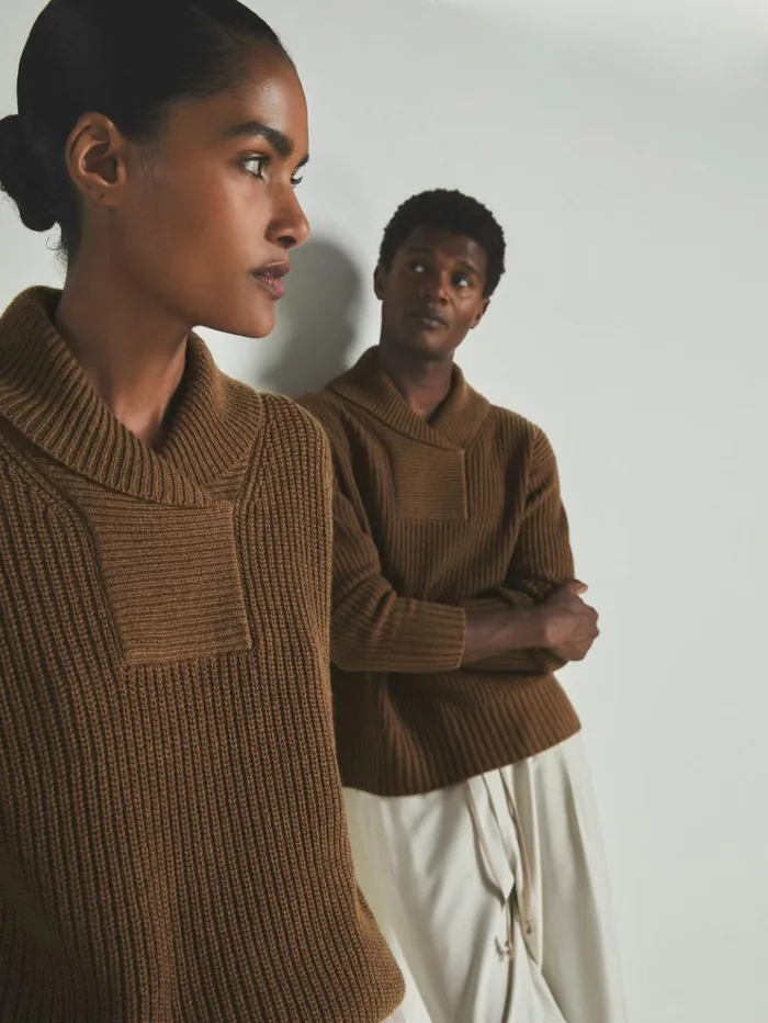 REISS Sweaters WomenMen Reiss Les 100 Ciels Wool And Cashmere Jumper Chestnut REISS Sweaters WomenMen Reiss Les 100 Ciels Wool And Cashmere Jumper Chestnut