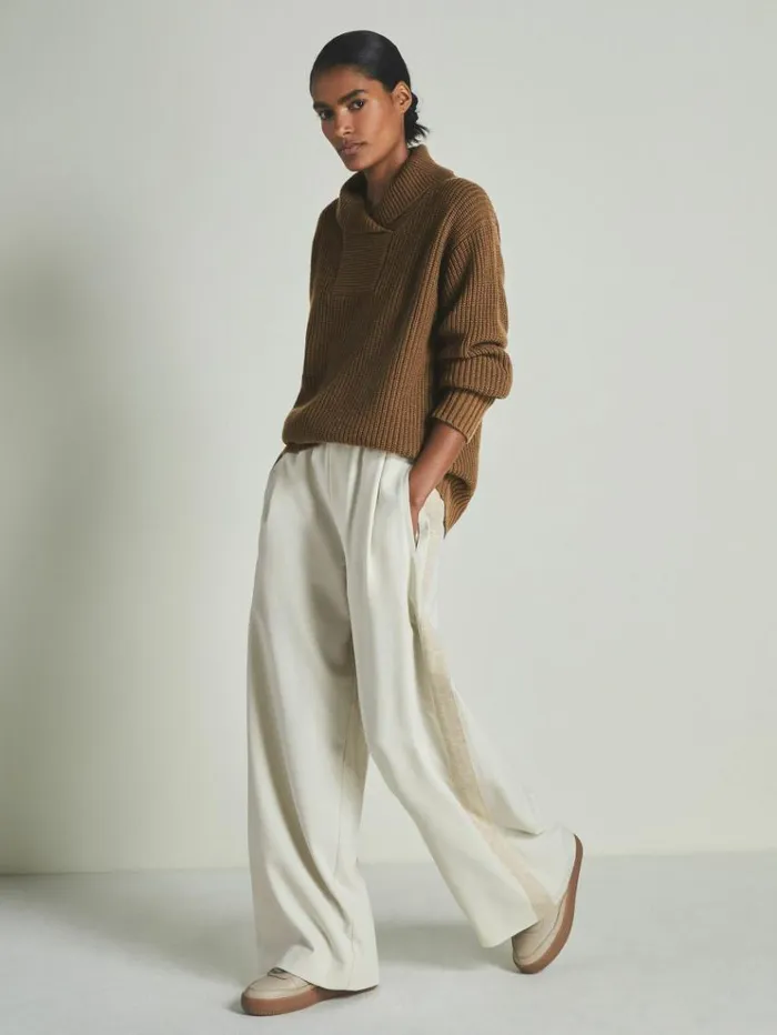 REISS Sweaters WomenMen Reiss Les 100 Ciels Wool And Cashmere Jumper Chestnut