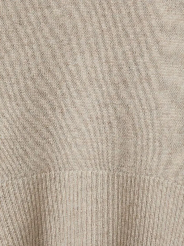 REISS Sweaters Women WoolCashmere RollNeck Jumper Oatmeal