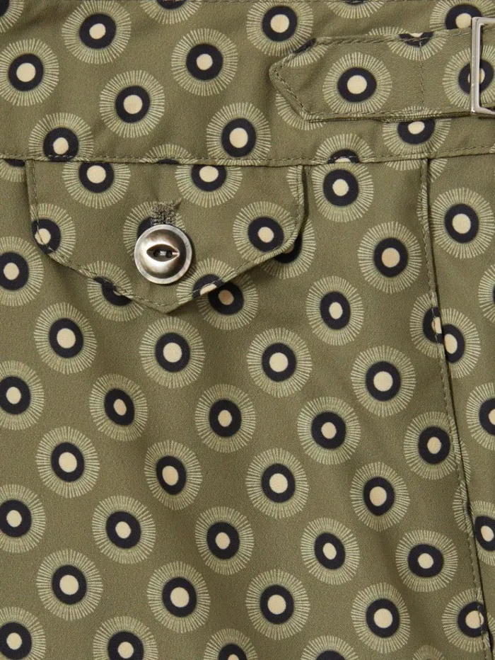 REISS Swimwear Men Hemingsworth IkatPrint Swim Shorts Olive