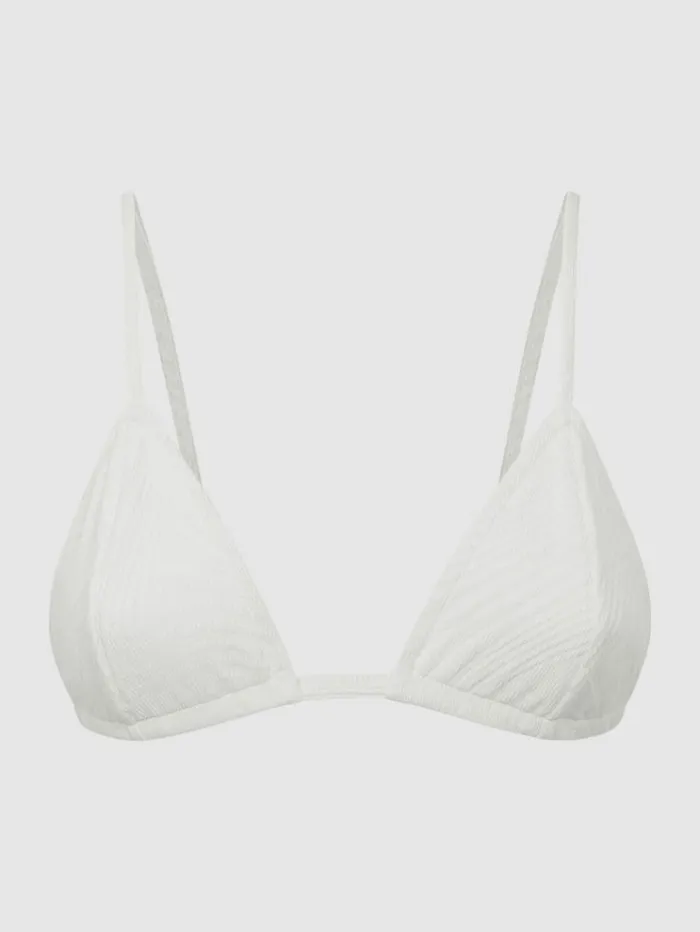 REISS Swimwear Women FELLA Triangle Bikini Top Off White