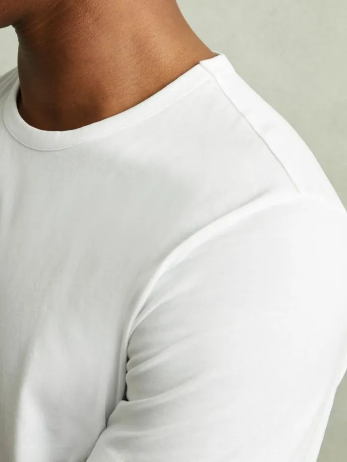 REISS TShirts Men Cotton Crew Neck TShirt Optic White