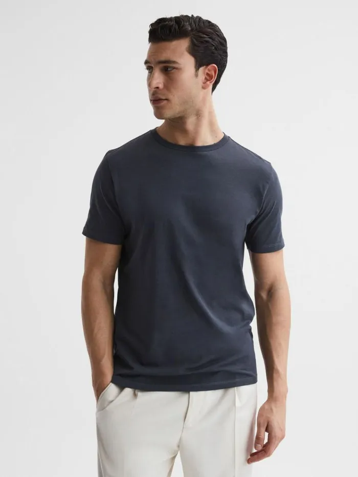 REISS TShirts Men Crew Neck TShirt Airforce Blue