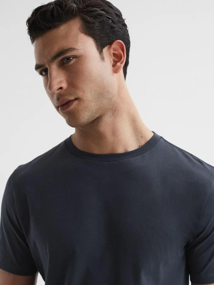 REISS TShirts Men Crew Neck TShirt Airforce Blue