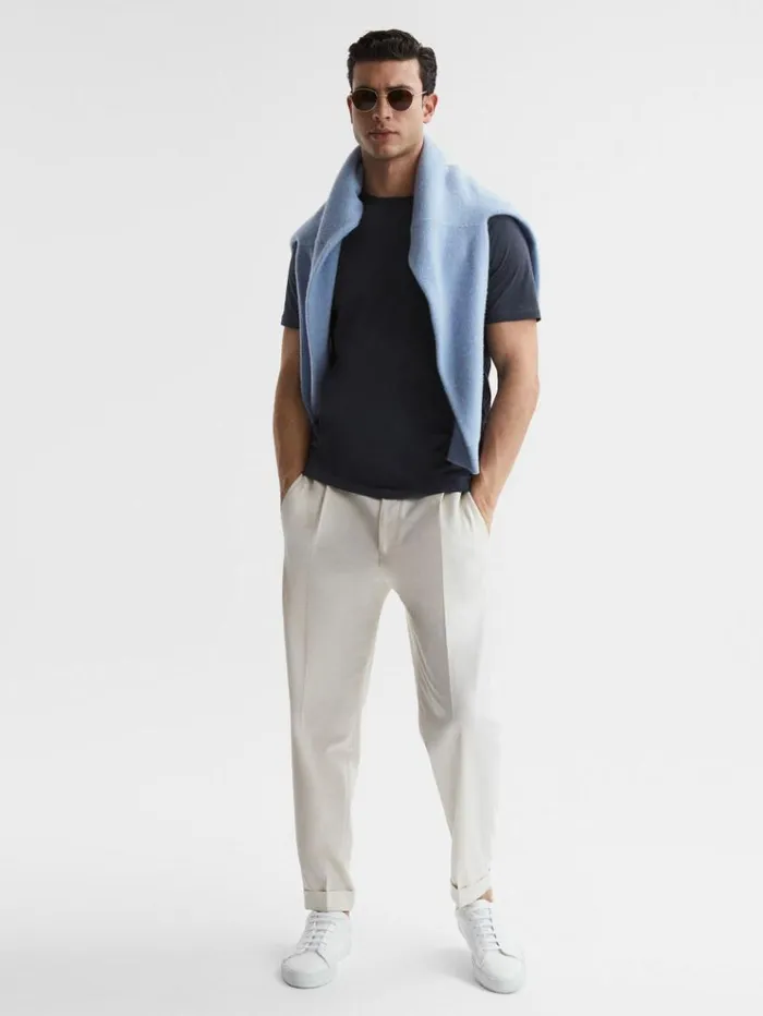 REISS TShirts Men Crew Neck TShirt Airforce Blue