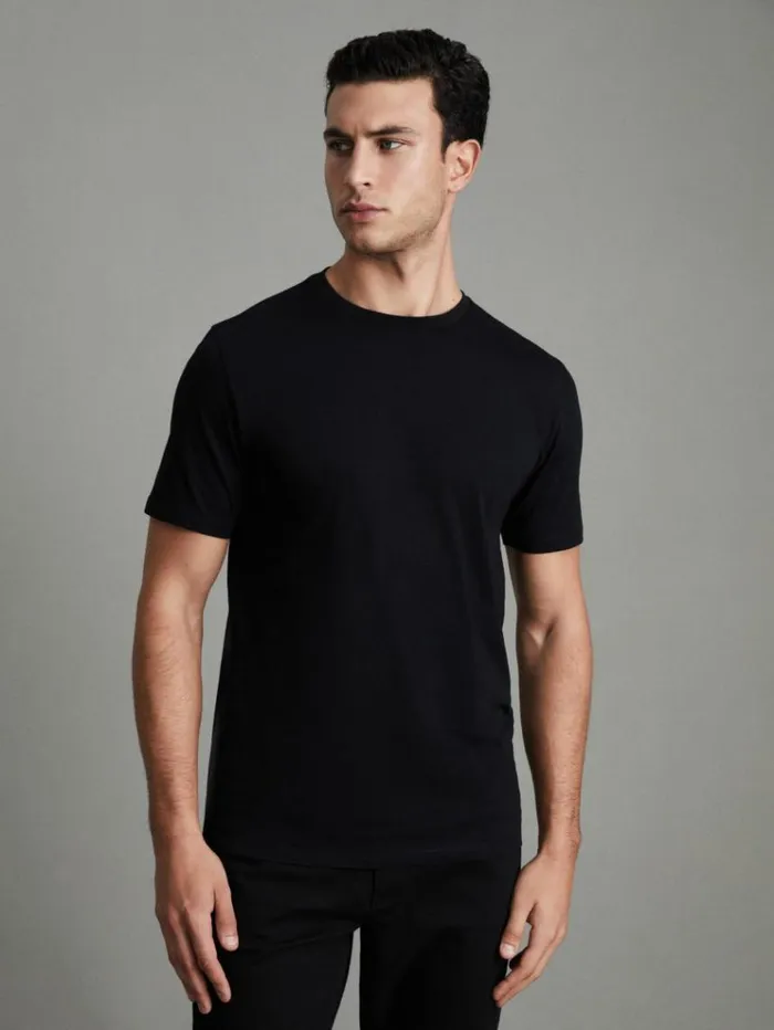 REISS TShirts Men Crew Neck TShirt Black
