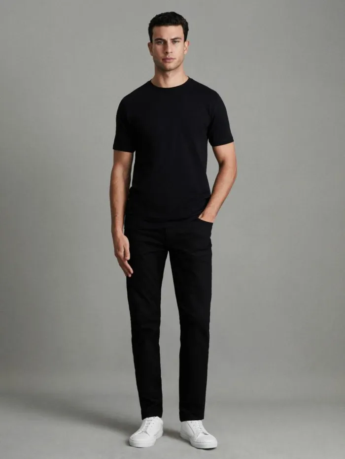 REISS TShirts Men Crew Neck TShirt Black